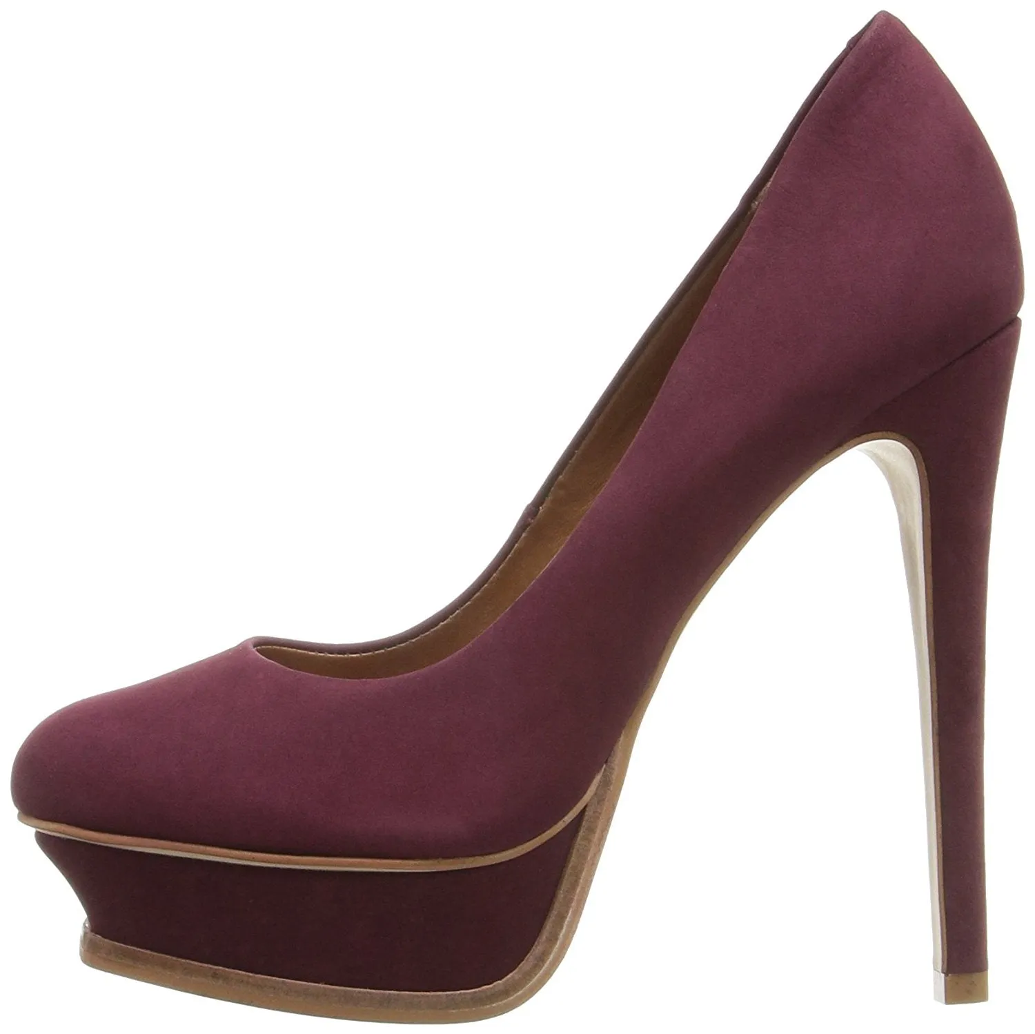 Steve Madden Kiss Dress Pump, Wine Nubuck (Women)