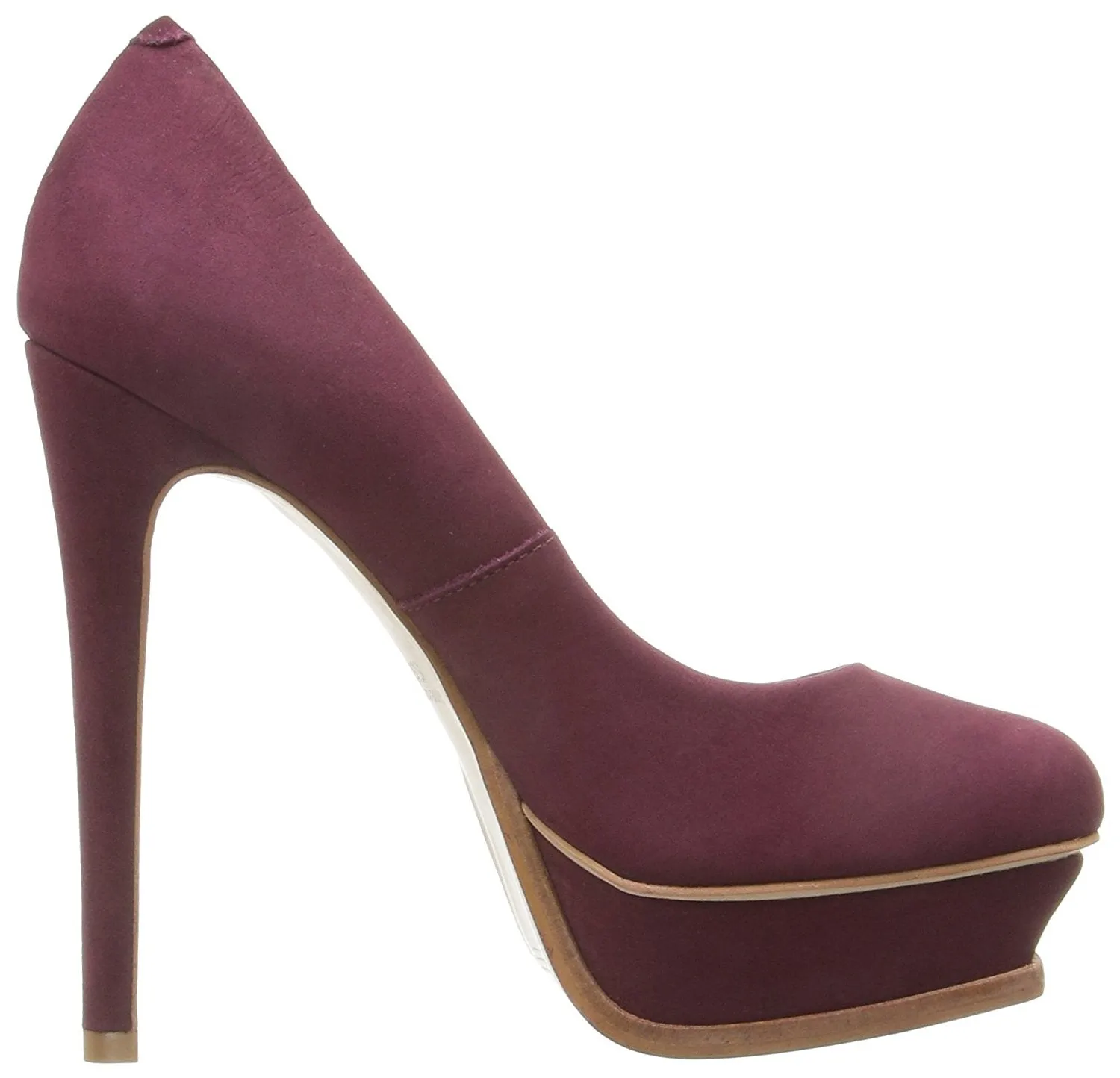 Steve Madden Kiss Dress Pump, Wine Nubuck (Women)