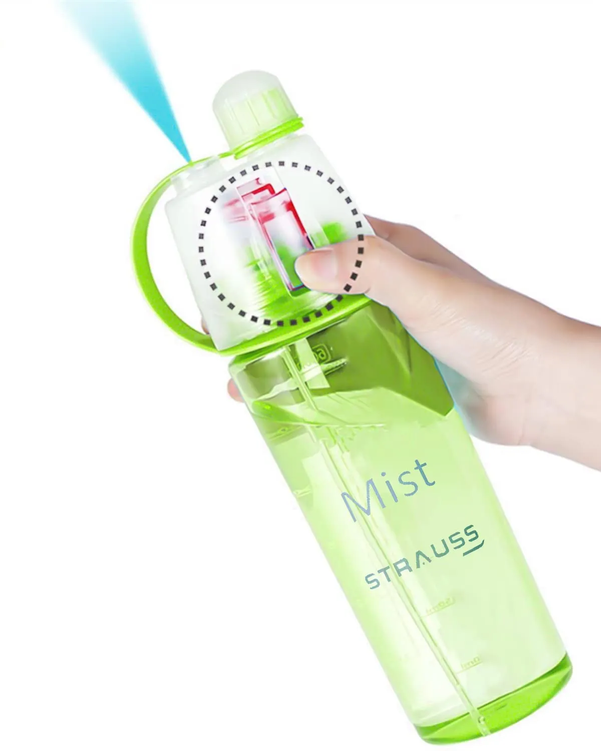 STRAUSS Water Mist Spray Bottle, 600 ml (Green)