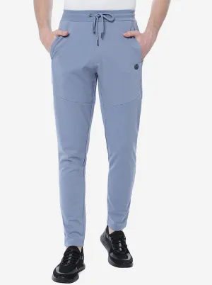 Tempest Blue Solid Slim Fit Track Pant | Greenfibre