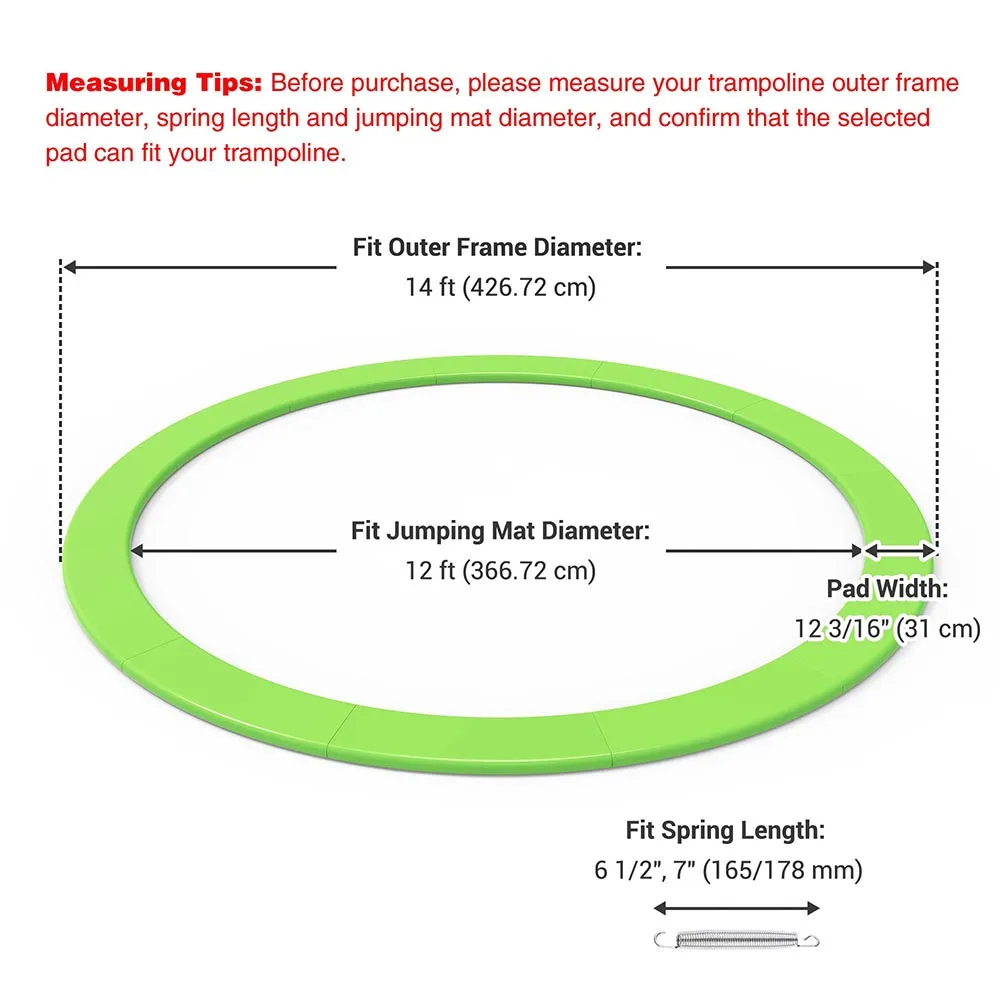 TheLAShop 14 ft Trampoline Pad Replacement Spring Cover Green