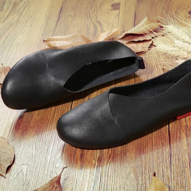 Toleet-Black Friday Christmas Thanksgiving Wild West Leather Flat Shoes