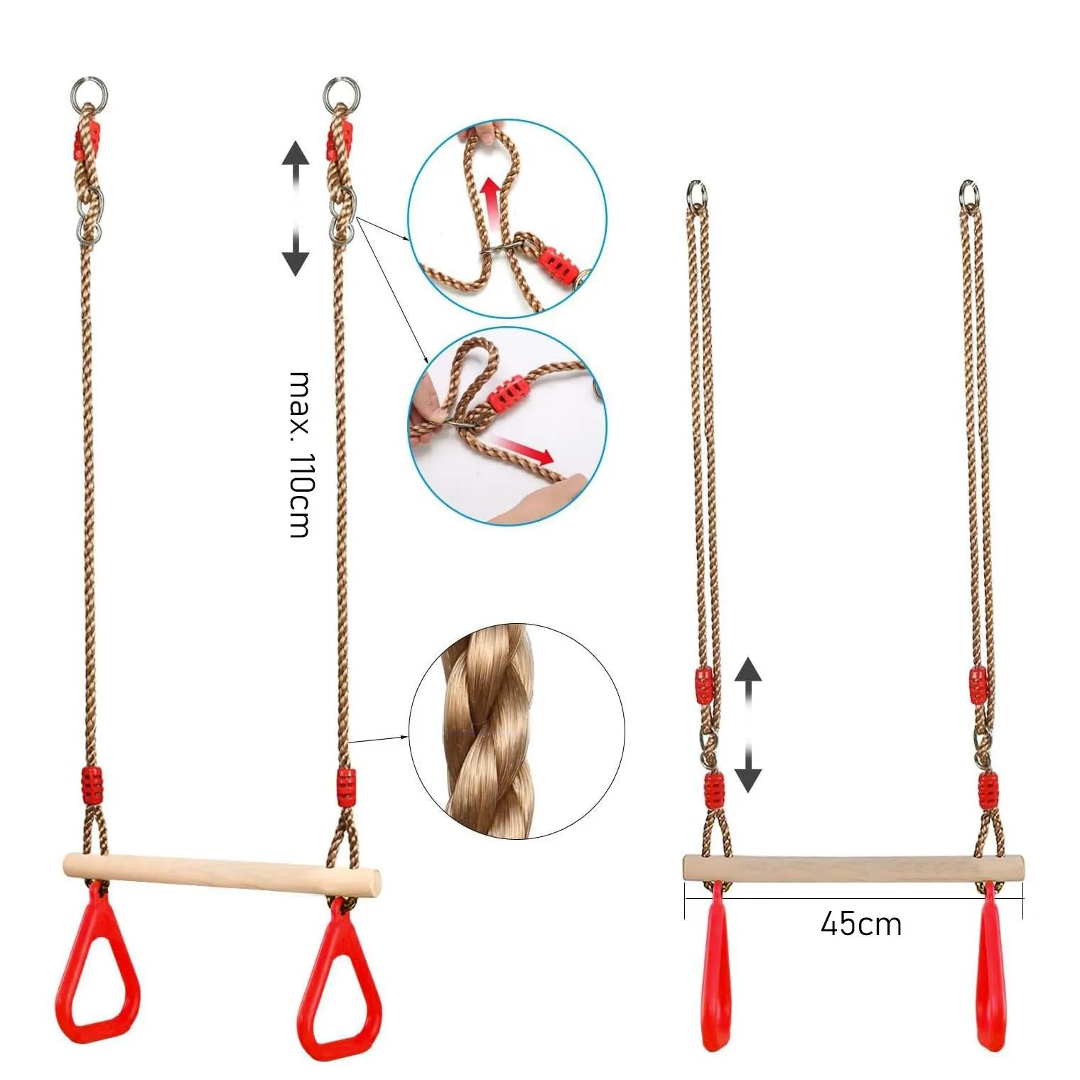 Trapeze Swing & Plate Seat