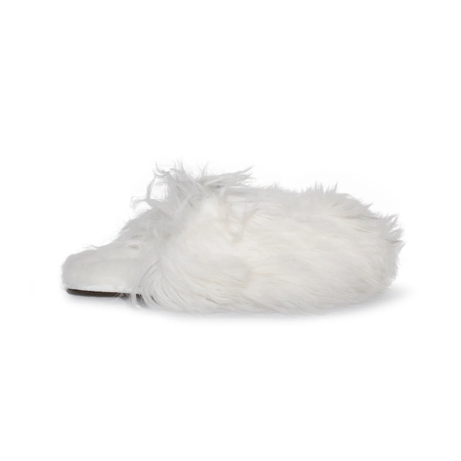 UGG Fluff Momma Mongolian Clog White Slippers - Women's