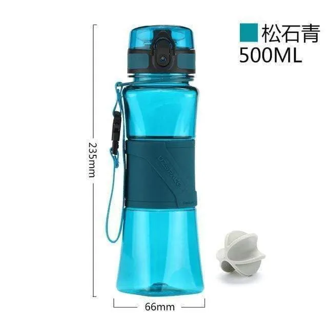 UZSPACE Shaker Sports Water Bottles Creative Drink Camping Tour My Bottle for Water 350/500ml Plastic Tritan Drinkware BPA Free