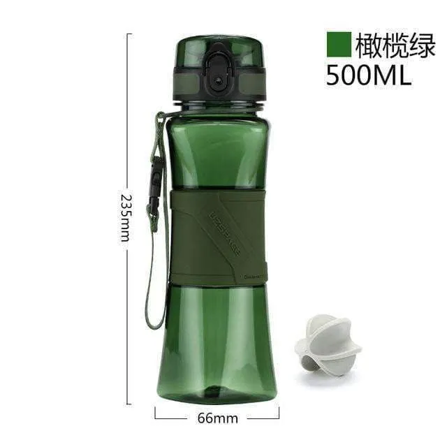 UZSPACE Shaker Sports Water Bottles Creative Drink Camping Tour My Bottle for Water 350/500ml Plastic Tritan Drinkware BPA Free