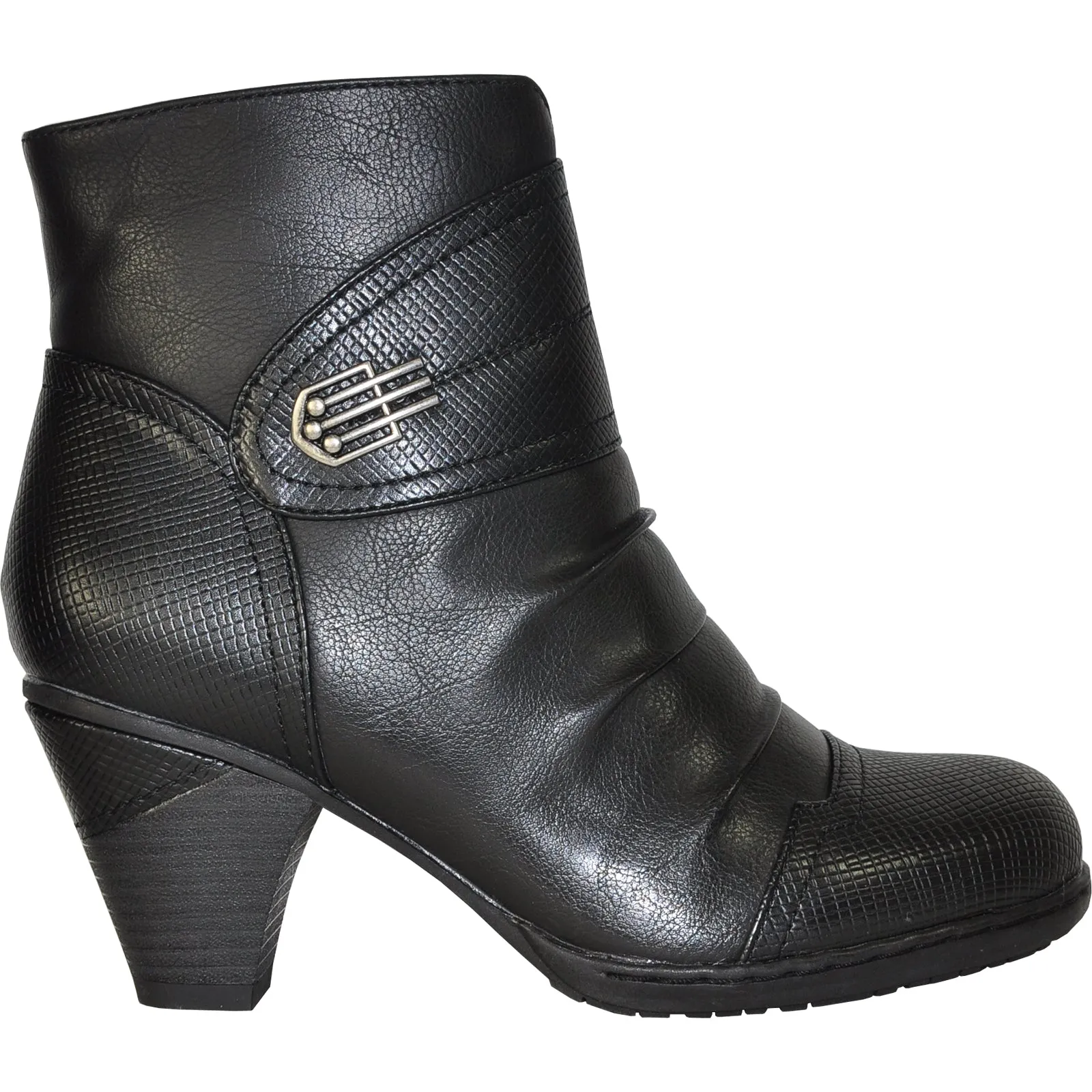 VANGELO Women Boot HF8400 Ankle Dress Boot Black