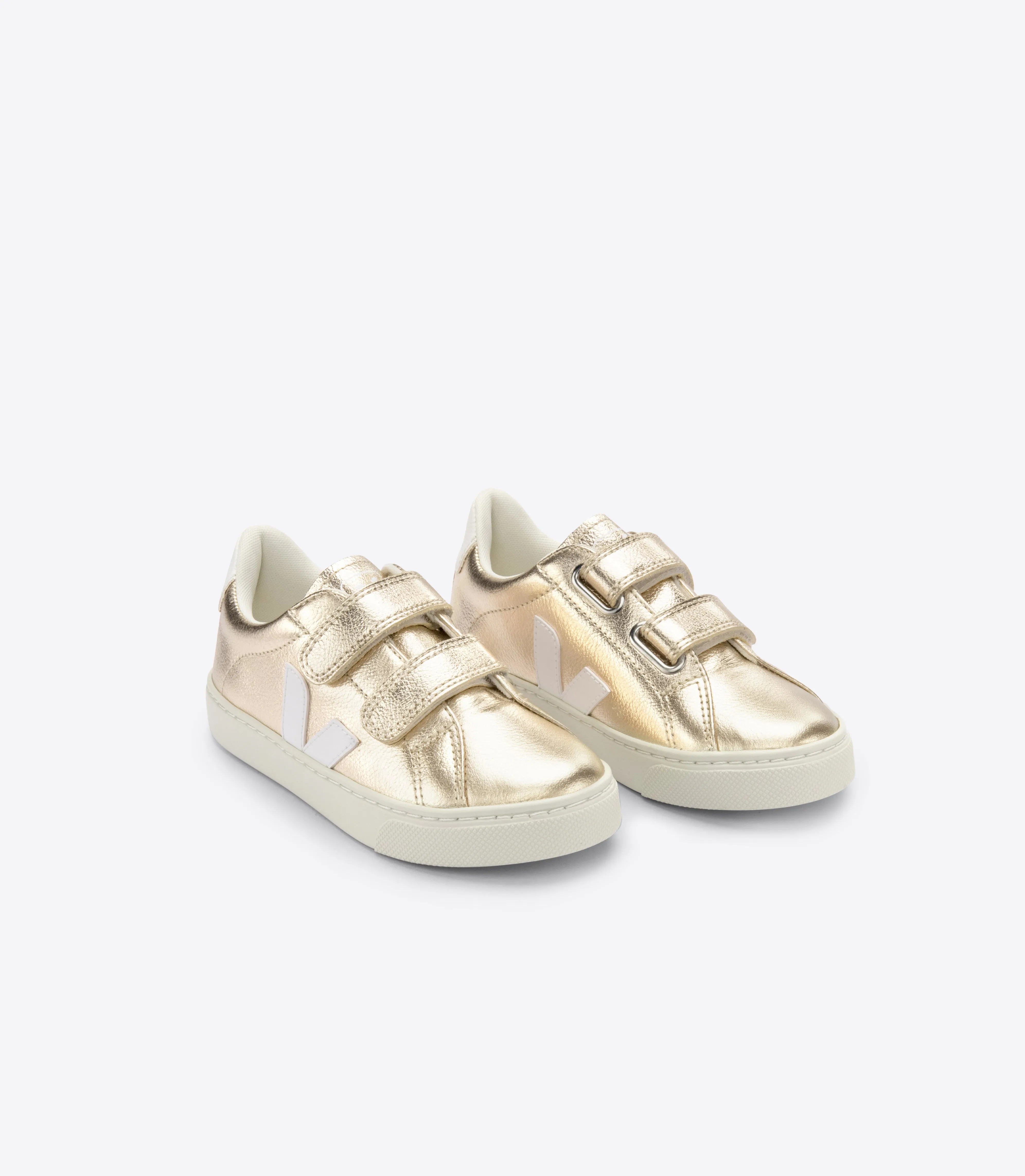 Veja Esplar Riptape Girls Platine Metallic Trainer