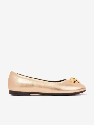 Versace Girls Medusa Pumps in Gold