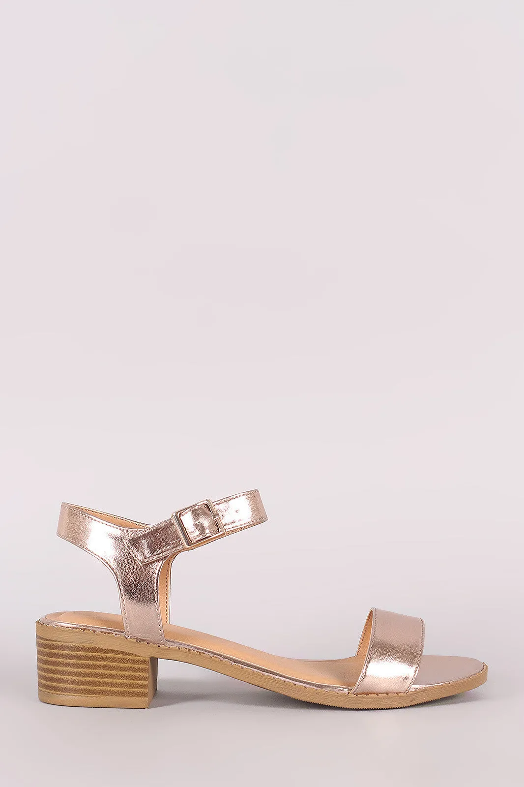 Wild Diva Lounge Open Toe Chunky Heel Sandal