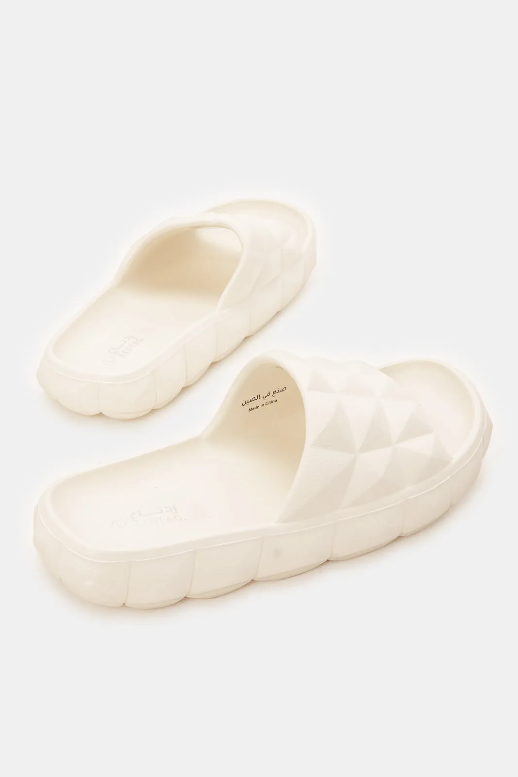 Women Ivory Molded Slides