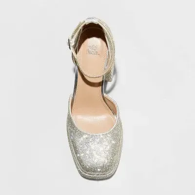 Women's Bianca Rhinestone Platform Pumps - Wild Fable