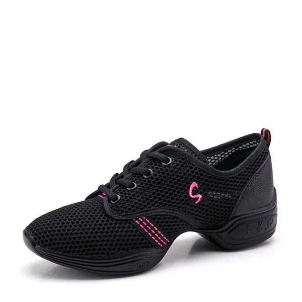 Women's Fabric Sneakers Sneakers With Lace-up Dance Shoes