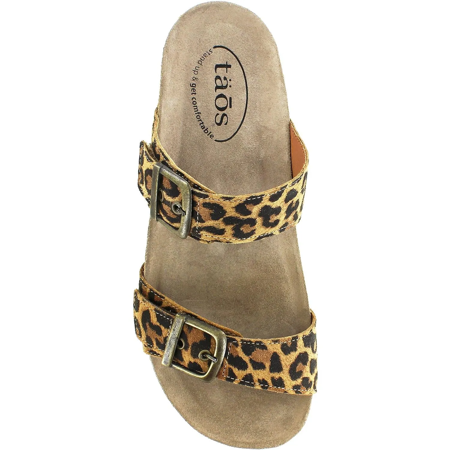 Women's Taos Maximo Tan Leopard Suede